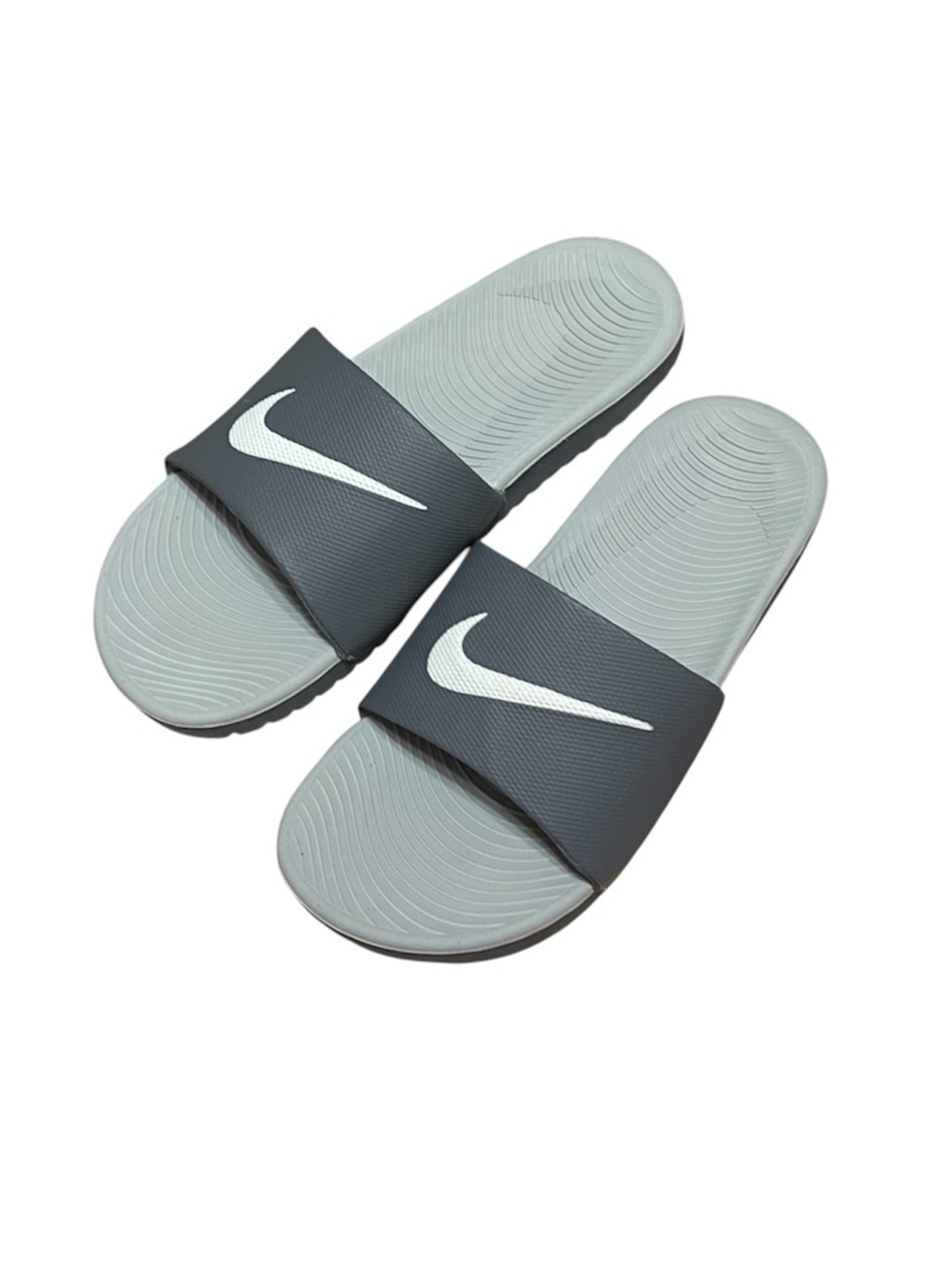 Nike Benassi JDI Swoosh Womans Slide Sandal Gray Size 9 Athleisure Beach Walking - Picture 3 of 10